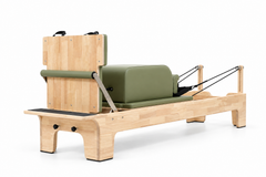DZ1831 Oak Wood Professional Studio Reformer with Polished Stainless Steel Components