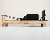 DZ1381 Oak Wood Professional Studio Reformer with Polished Stainless Steel Components