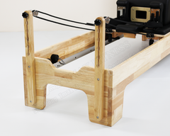 DZ1381 Oak Wood Professional Studio Reformer with Polished Stainless Steel Components