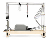 DZ1832FT commercial maple Pilates reformer with full tower front view