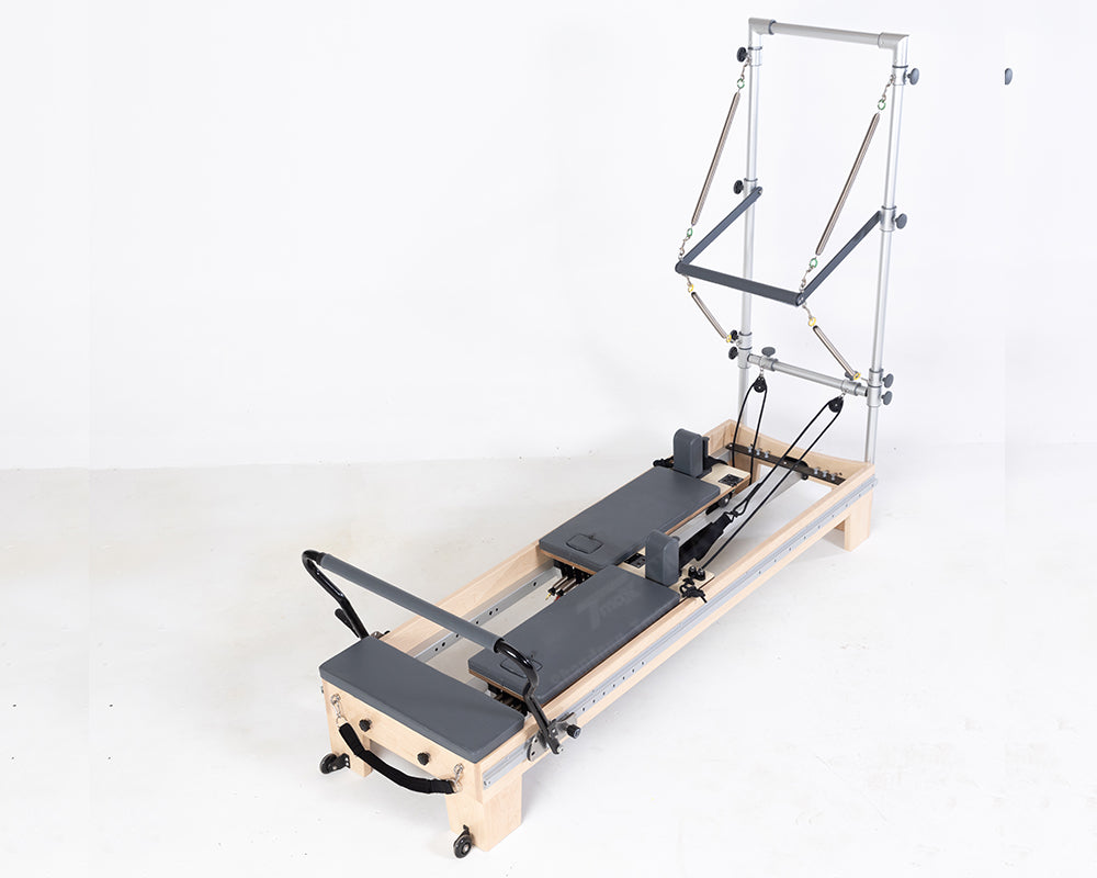 DZ132-4TS maple wood movable footbar two-way rail pilates reformer machine