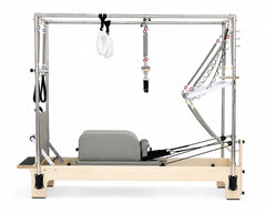 DZ1832FT commercial maple Pilates reformer with full tower front view