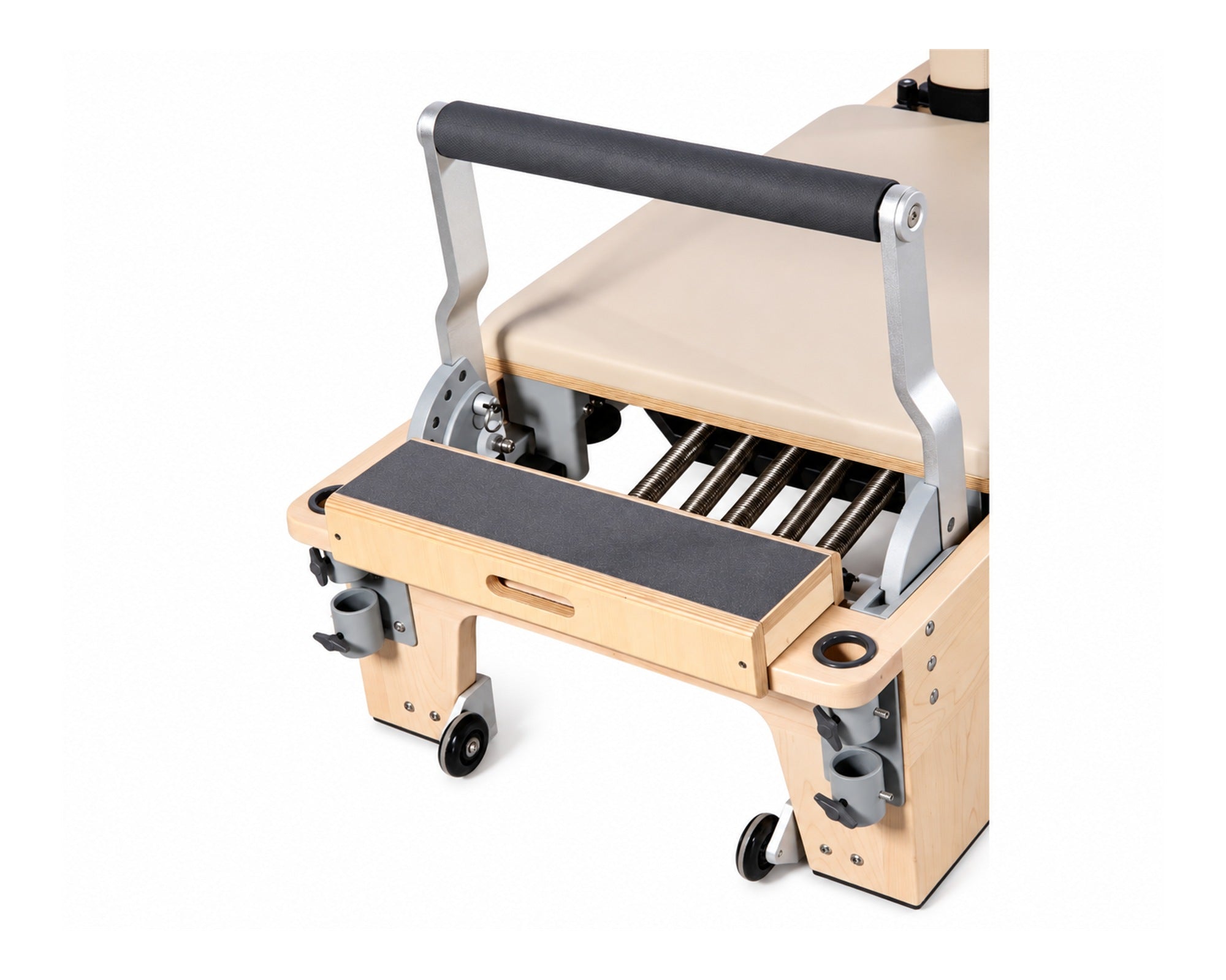 DZ1862 extra-thick die-cast aluminum footbar with padded grip and cream carriage